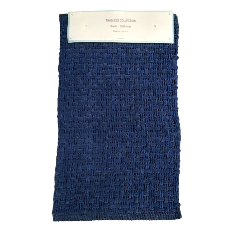 پادری مادام کوکو مدل Najac Bath Mat Lacivert سایز 80x50 سانتیمتر مناسب برای فضای داخلی