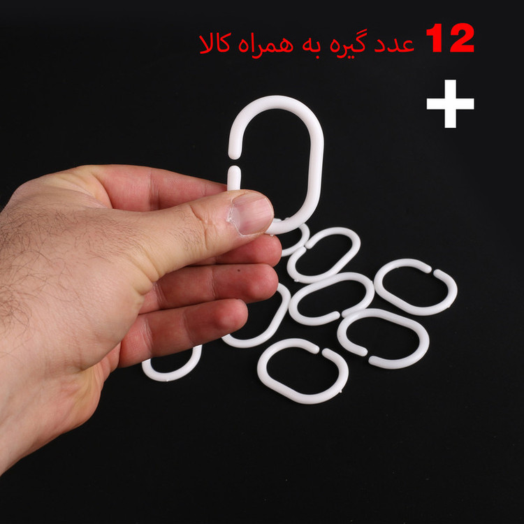 پرده حمام دلفین مدل Tiger سایز 180x200 سانتی متر