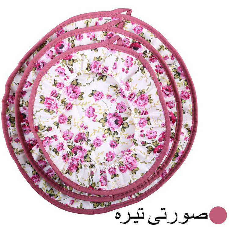 ست دمکنی 3 تکه طرح گل رز کد DK 13