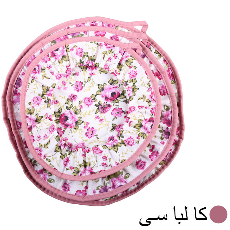 ست دمکنی 3 تکه طرح گل رز کد DK 13