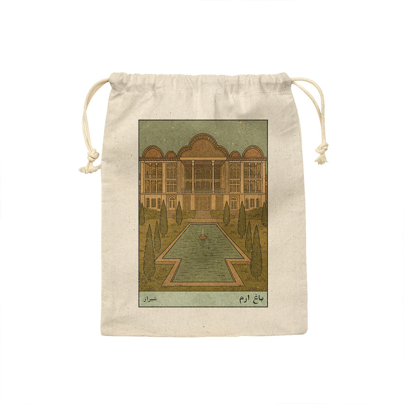 کیسه نان و سبزی ترمه طراحان ایده مدل کارت  باغ ارم شیراز کد map1525 - M سایز 23x33 سانتی متر