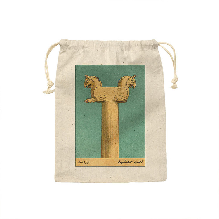 کیسه نان و سبزی ترمه طراحان ایده مدل کارت تخت جمشید مرودشت کد map1518 - M سایز 23x33 سانتی متر