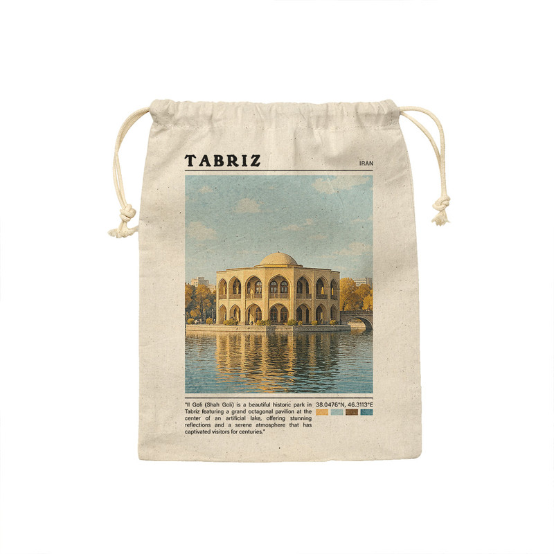 کیسه نان و سبزی ترمه طراحان ایده مدل ائل گلی تبریز کد map0800 - S سایز 19x19 سانتی متر