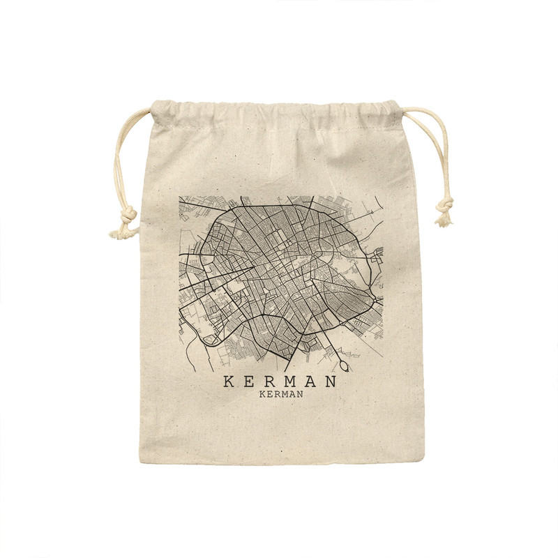 کیسه نان و سبزی ترمه طراحان ایده مدل نقشه شهر کرمان کد map0518 - S سایز 19x19 سانتی متر