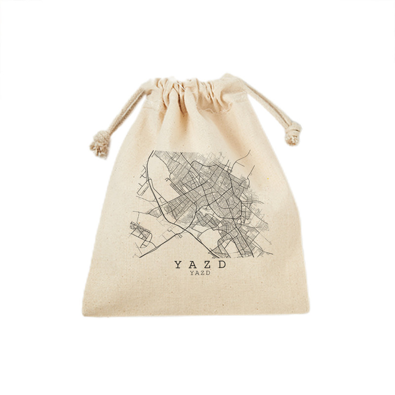 کیسه نان و سبزی ترمه طراحان ایده مدل نقشه شهر یزد کد map0525 - S سایز 19x19 سانتی متر