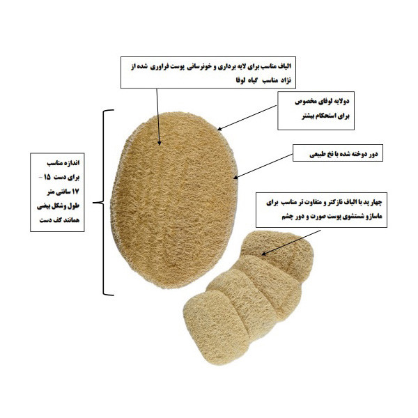 لیف حمام آساژون مدل LofPad به همراه پد آرایش بسته 5 عددی