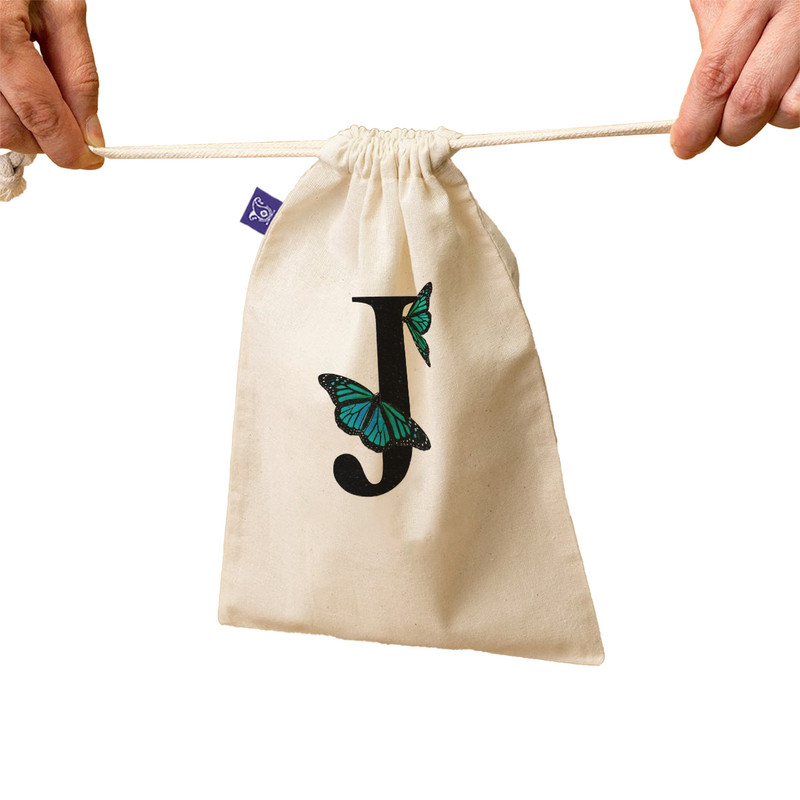 کیسه نان و سبزی ترمه طراحان ایده مدل حرف J پروانه ای کد cfp3012 - M