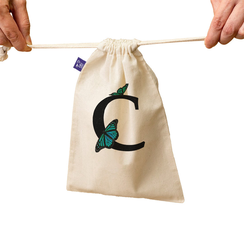 کیسه نان و سبزی ترمه طراحان ایده مدل حرف C پروانه ای کد cfp3005 - M