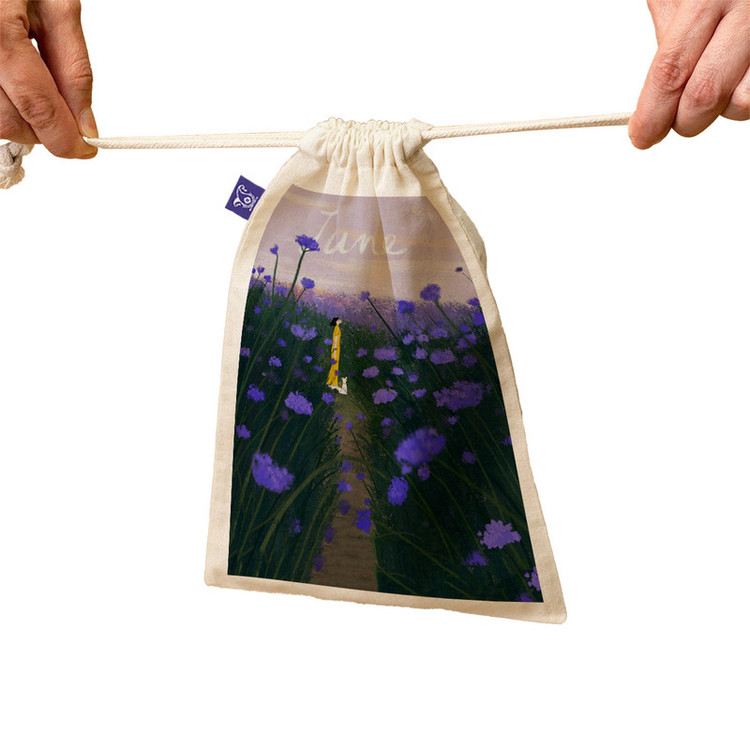 کیسه نان و سبزی ترمه طراحان ایده مدل طبیعت گل گلی کد Strm0779 - M