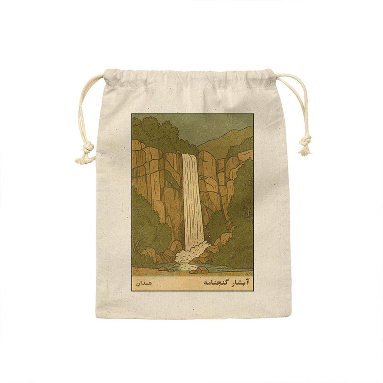 کیسه نان و سبزی ترمه طراحان ایده مدل کارت آبشار گنج نامه همدان کد map1503 - M سایز 23x33 سانتی متر