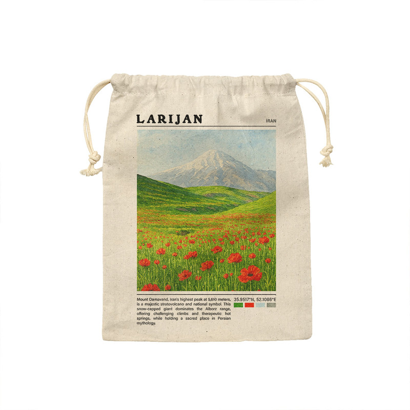 کیسه نان و سبزی ترمه طراحان ایده مدل قله دماوند لاریجان کد map0828 - M سایز 23x33 سانتی متر