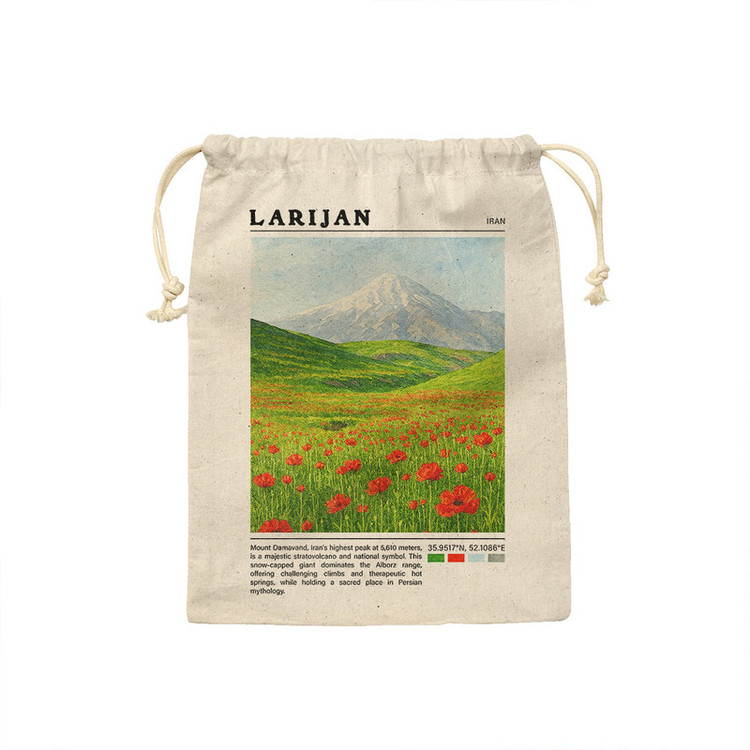 کیسه نان و سبزی ترمه طراحان ایده مدل قله دماوند لاریجان کد map0828 - M سایز 23x33 سانتی متر