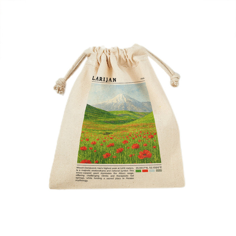 کیسه نان و سبزی ترمه طراحان ایده مدل قله دماوند لاریجان کد map0828 - M سایز 23x33 سانتی متر