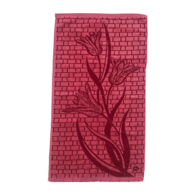 حوله دستی هنر طرح لاله سایز 75x40 سانتی متر
