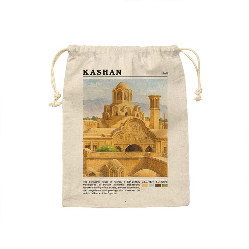 کیسه نان و سبزی ترمه طراحان ایده مدل خانه بروجردی ها کاشان کد map0803 - M سایز 23x33 سانتی متر