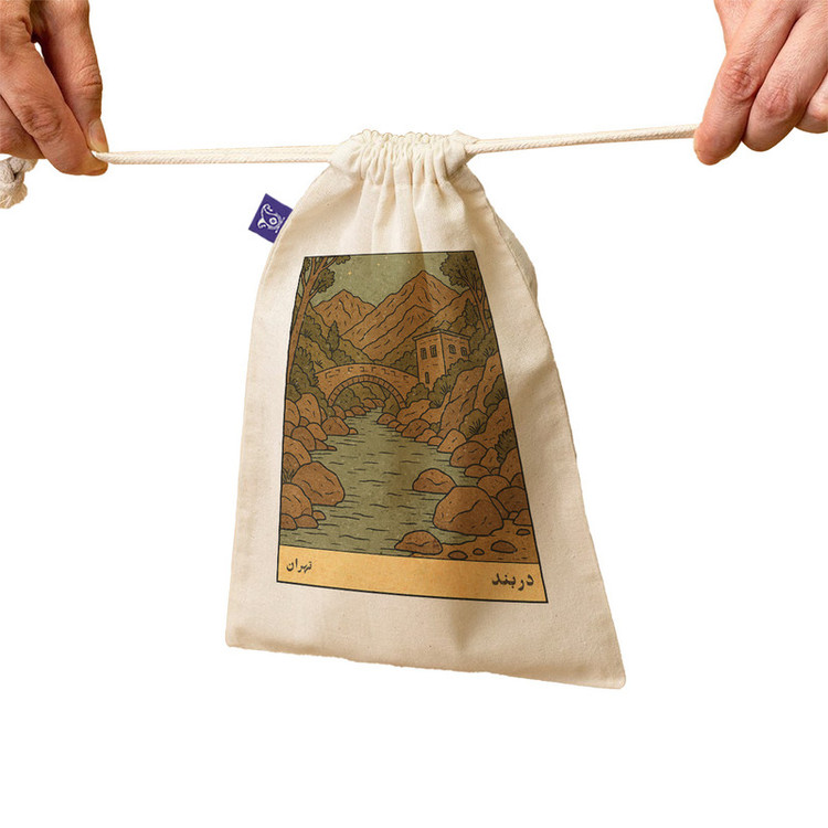 کیسه نان و سبزی ترمه طراحان ایده مدل کارت دربند تهران کد map1530 - M سایز 23x33 سانتی متر