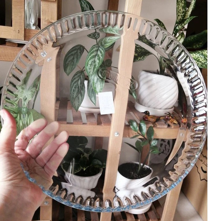 ظرف پخت پیرکس مدل ظرف پخت پیتزا پیرکس سری Borosilicate کد 813