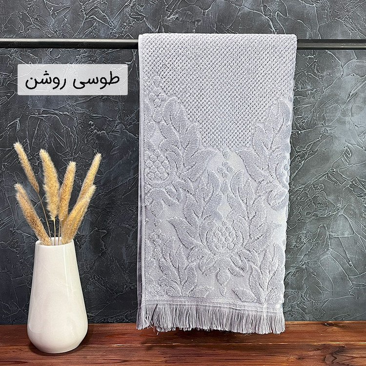حوله دست و صورت بهباف آذر طرح سویل سایز 45×90 سانتی متر