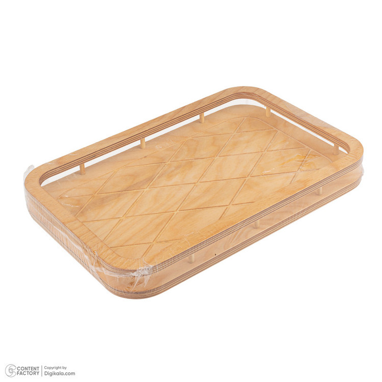 سینی بدون دسته مدل مستطیل طرح سبد سایز 36x24 سانتی متر