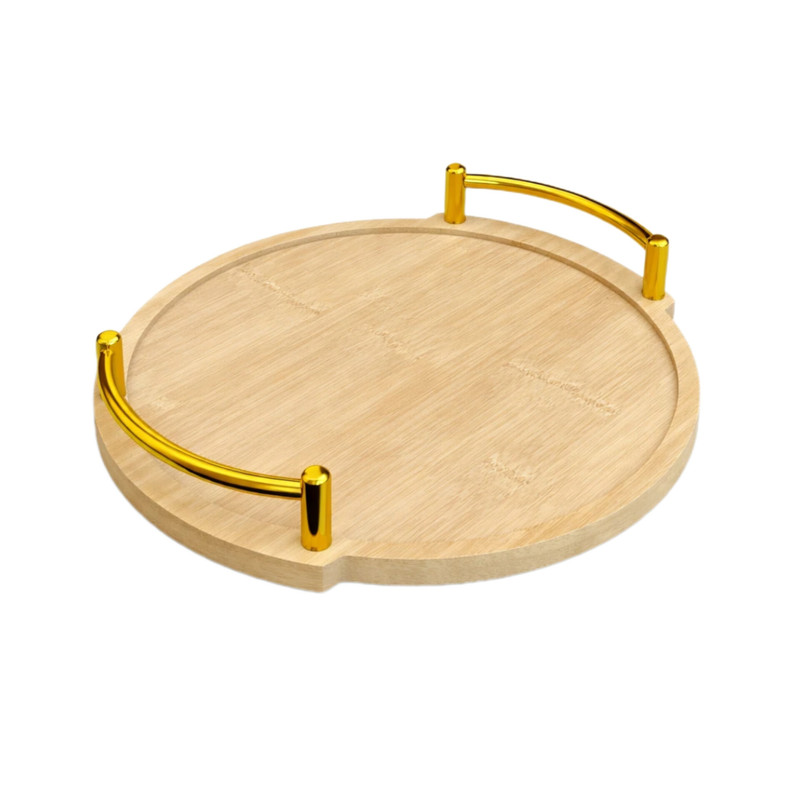 سینی دسته دار مدل بامبو کد A34 سایز 34x34 سانتی متر