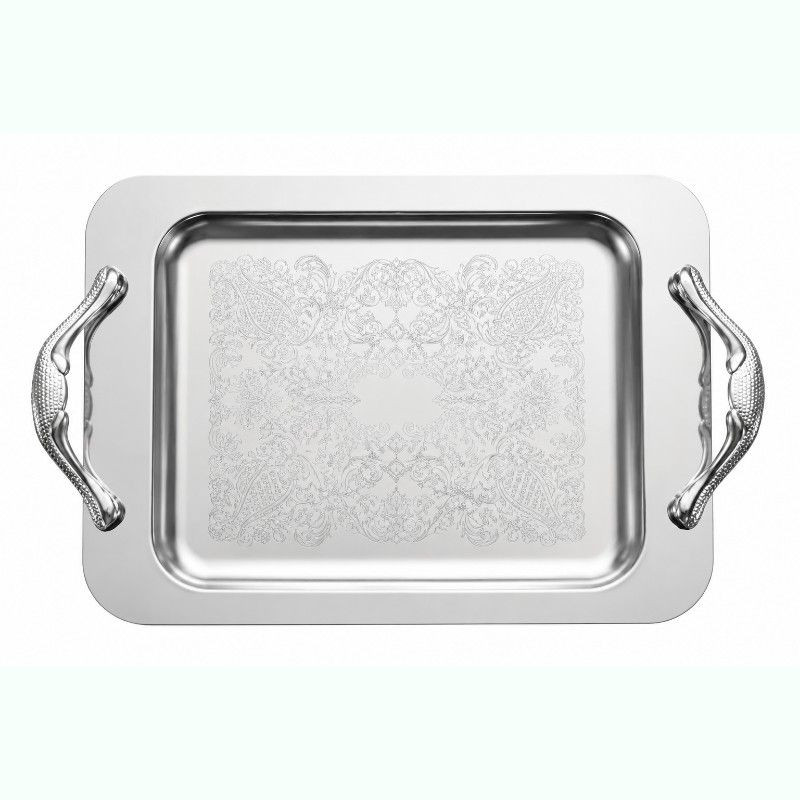 سینی مدل استیل سایز 30*45 سانتی متر