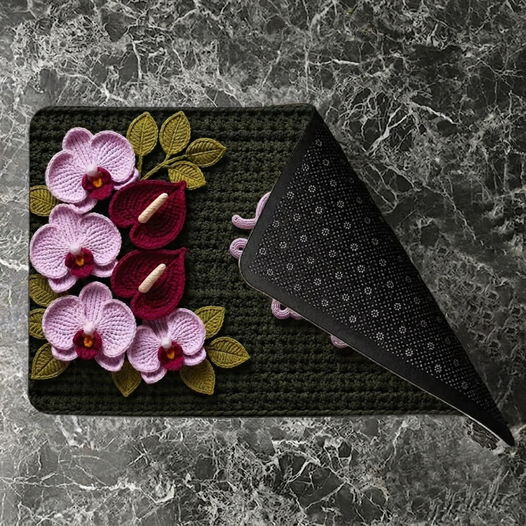 پادری مدل رویه مخمل طرح ترک کد S.1505 سایز 75x45 سانتیمتر مناسب برای فضای داخلی