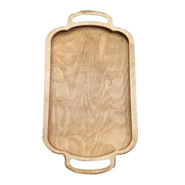 سینی دسته دار مدل چوبی کد 111 سایز 35×25 سانتی متر