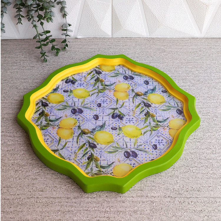 سینی بدون دسته میس کادو مدل لیمو سایز 35*35 سانتی متر