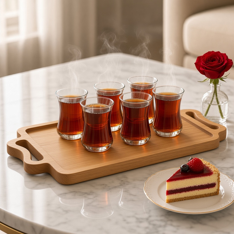 سینی دسته دار مدل مستطیل سایز 23×41 سانتیمتر