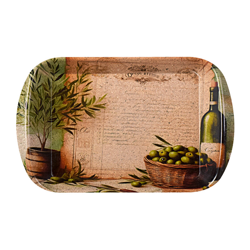 سینی دسته دار مهروز مدل 1001 زیتون سایز 15×25 سانتی متر