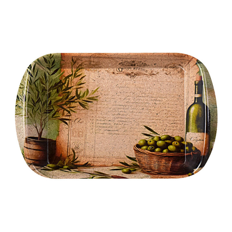 سینی دسته دار مهروز مدل 1001 زیتون سایز 15×25 سانتی متر