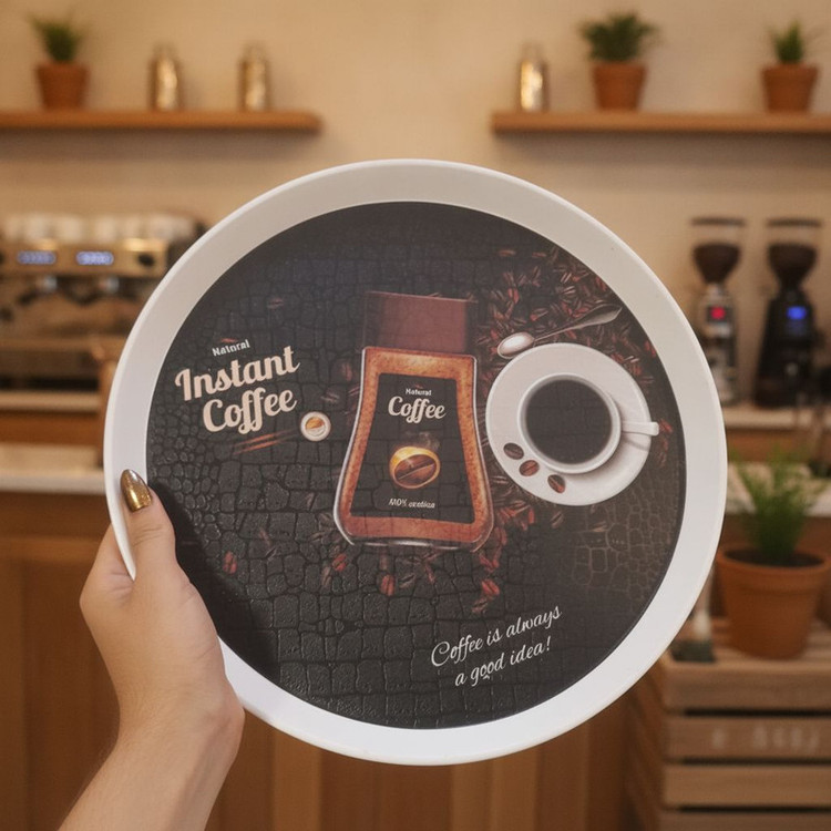 سینی بدون دسته مدل کافی مینیمال کد K1 سایز 35×35 سانتی متر