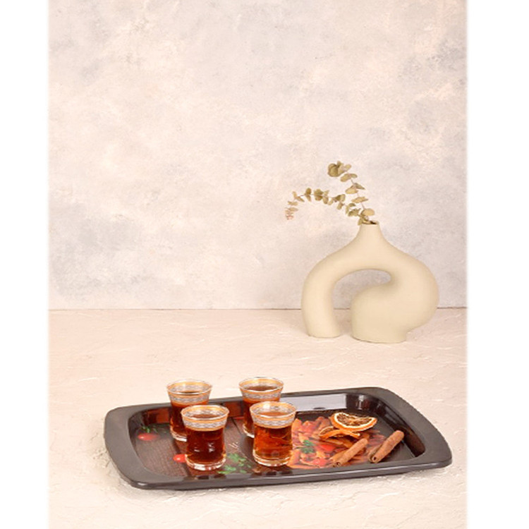 سینی بدون دسته مهروز مدل 2002 طرح پاستا سایز 26×36 سانتی متر