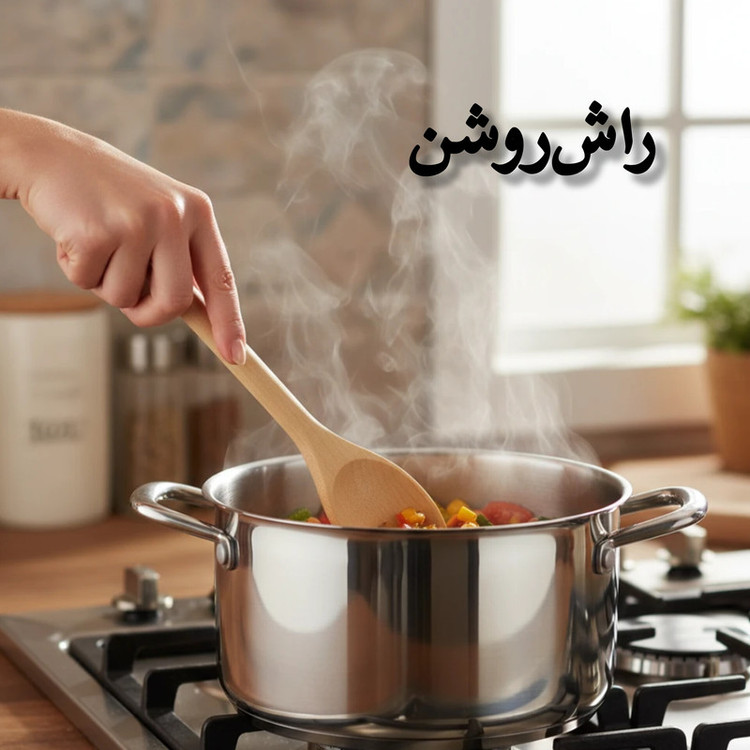 قاشق دبلیو اس مدل چوبی طرح هایلوکس مجموعه 2 عددی
