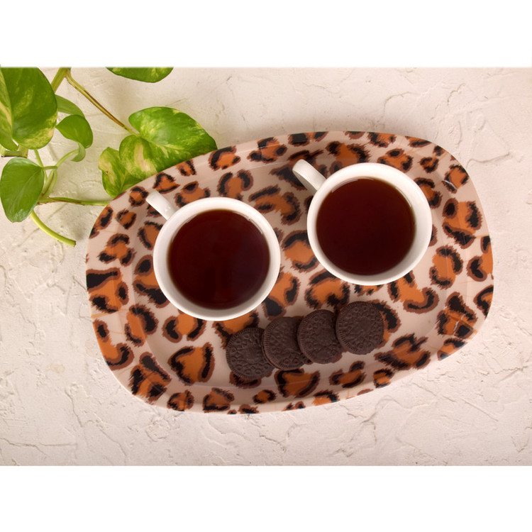 سینی بدون دسته مهروز مدل 6652 یوزپلنگ سایز 21×32 سانتی متر