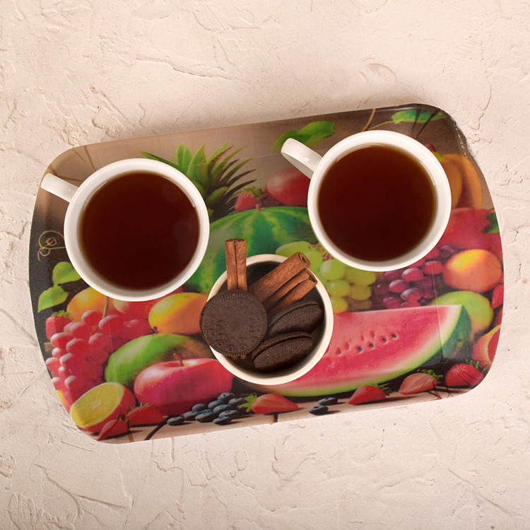 سینی دسته دار مهروز مدل A-1002 میوه سایز 20×32 سانتی متر