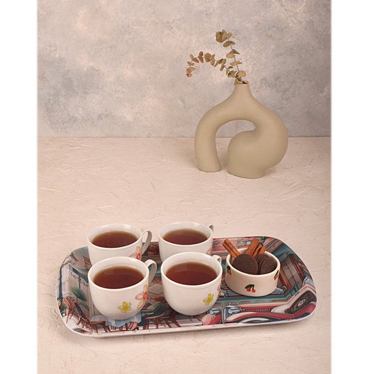 سینی دسته دار مهروز مدل A-1003 کافه سایز 25×39 سانتی متر