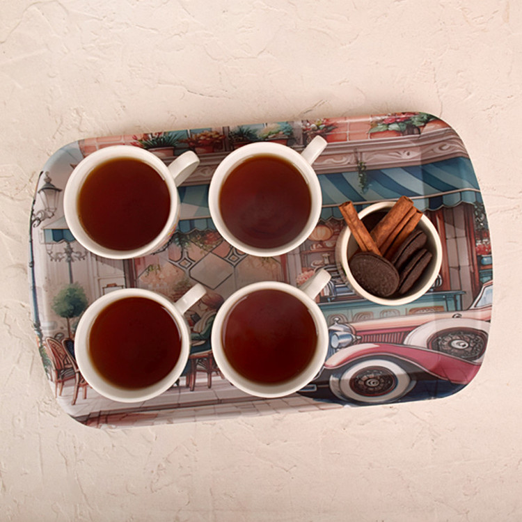 سینی دسته دار مهروز مدل A-1003 کافه سایز 25×39 سانتی متر