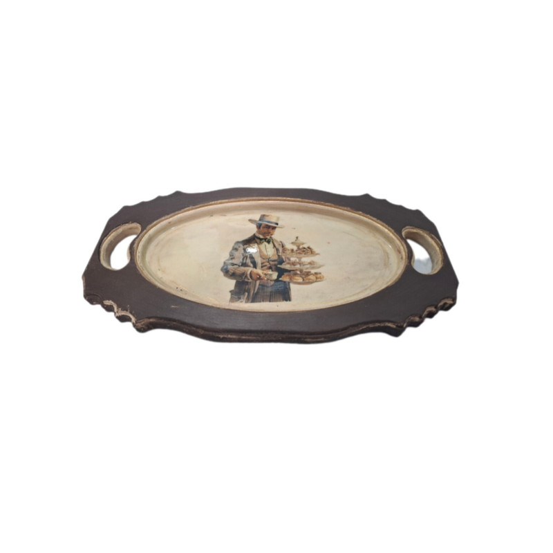 سینی دسته دار طرح موسیو سایز 33×17 سانتی متر