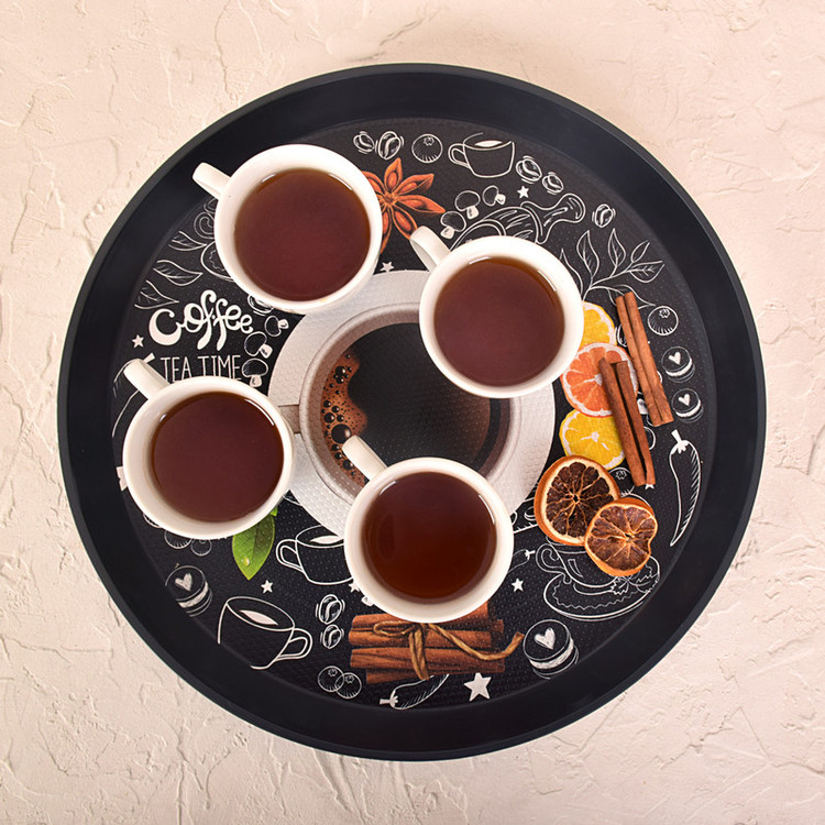 سینی بدون دسته مهروز مدل 6004 coffee سایز 40×40 سانتی متر