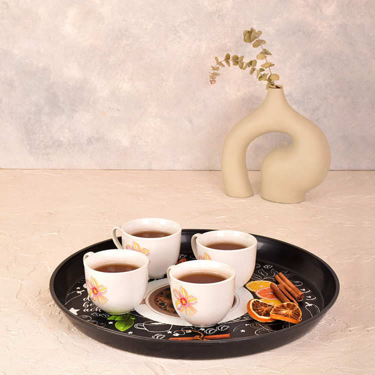 سینی بدون دسته مهروز مدل 6004 coffee سایز 40×40 سانتی متر