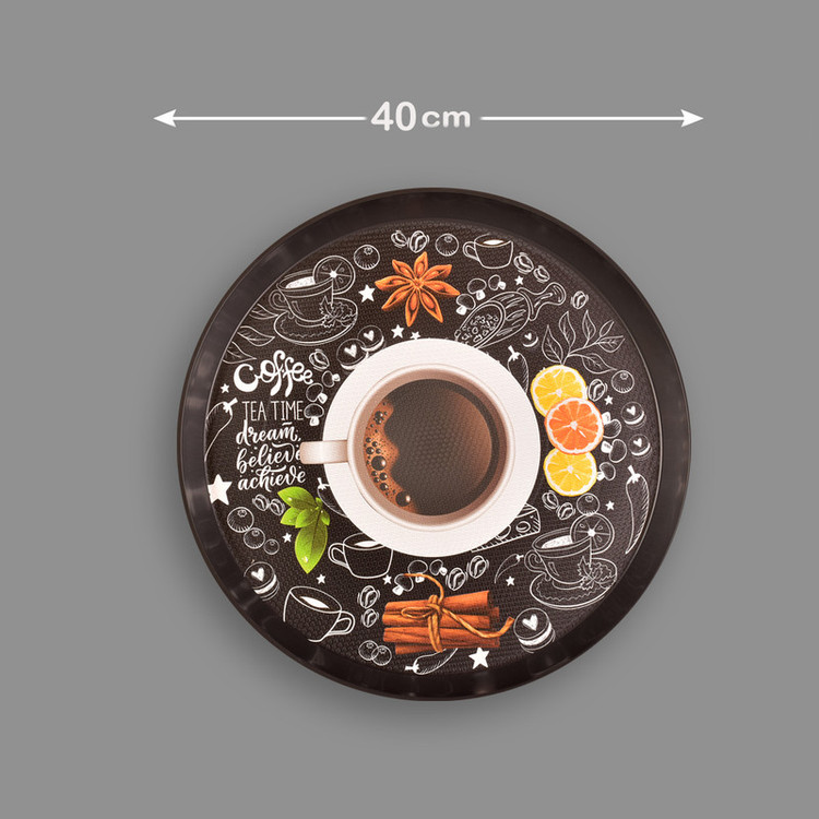سینی بدون دسته مهروز مدل 6004 coffee سایز 40×40 سانتی متر