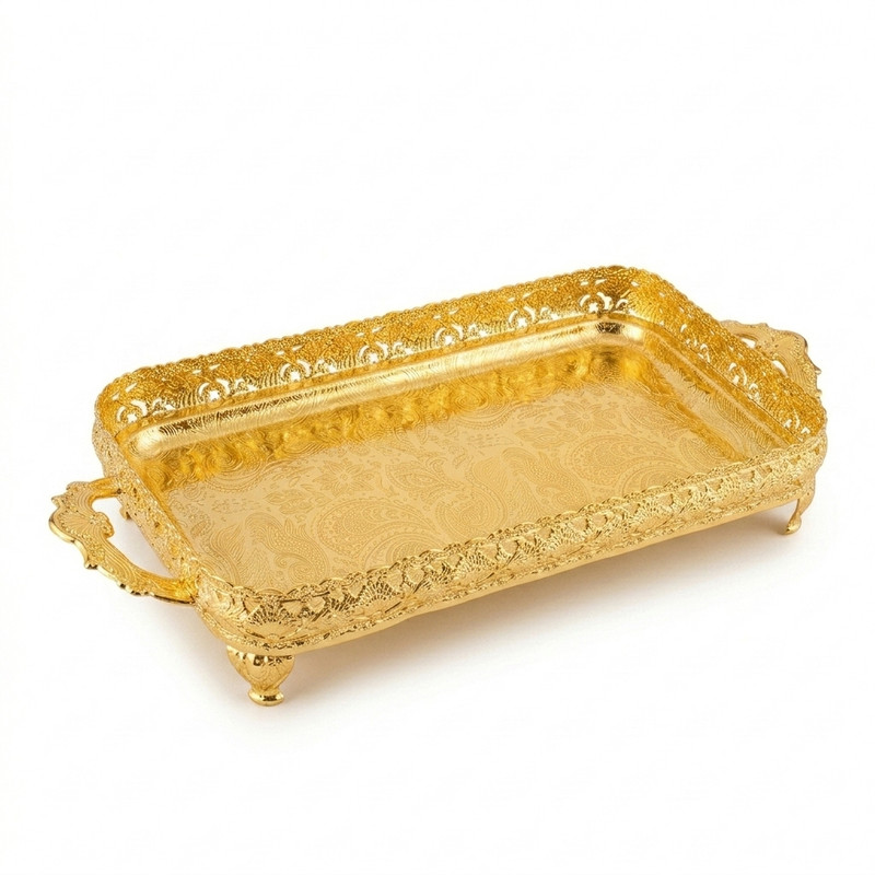 سینی دسته دار مدل 34961 سایز 42x16 سانتی‌متر