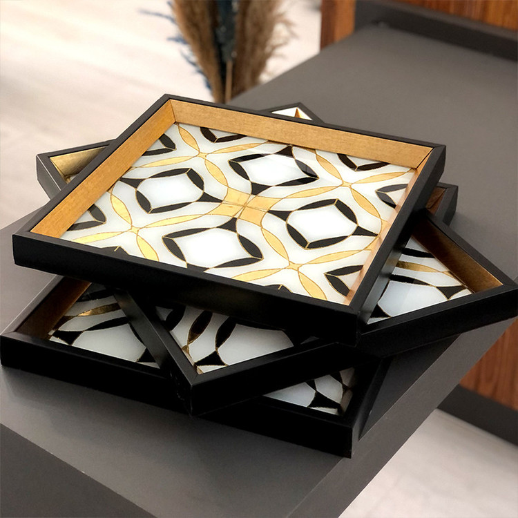 سینی بدون دسته مدل لوکس کد 233 سایز 33*33 سانتی متر