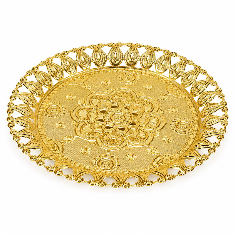 سینی بدون دسته مدل گرد لاله سایز  40*40 سانتی متر