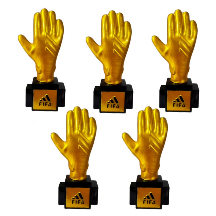 تندیس مدل دستکش طلا مجموعه 5 عددی