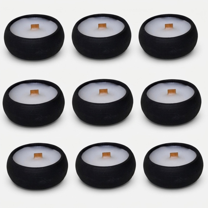 شمع وارمر مدل ژورنالی کد wooden wick بسته 9 عددی