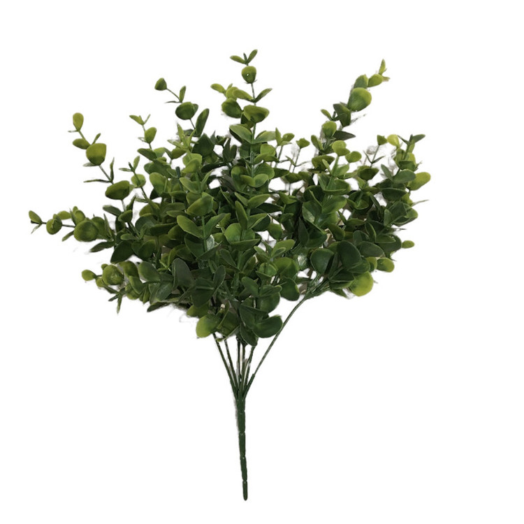 گل مصنوعی طرح شمشاد پلاستیکی با 49 شاخه و ابعاد 35x30x15 سانتیمتر مدل B-SH