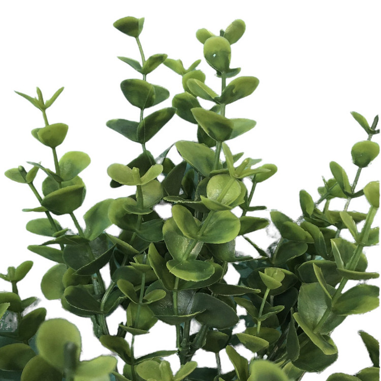 گل مصنوعی طرح شمشاد پلاستیکی با 49 شاخه و ابعاد 35x30x15 سانتیمتر مدل B-SH