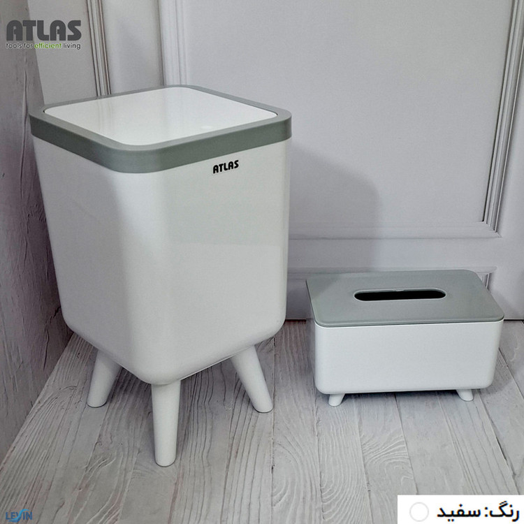 ست سطل و جای دستمال اطلس مدل ژیوار طرح اکونومی کد 101